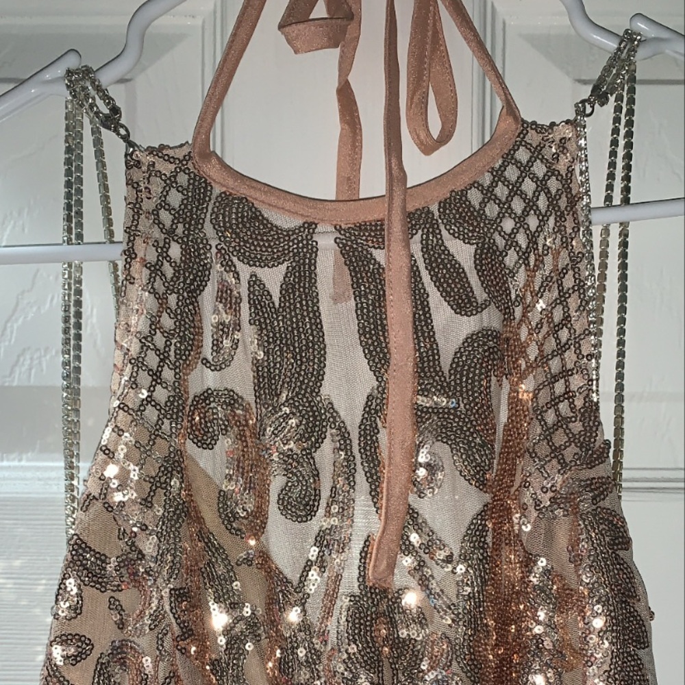 Long sequins gown